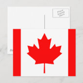 kanadische Flagge Postkarte (Vorne/Hinten)