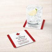 Kanadische Flagge Rechteckiger Pappuntersetzer (Vor Ort)