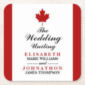 Kanadische Flagge Rechteckiger Pappuntersetzer (Vorderseite)