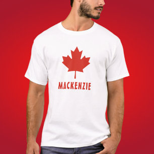 Kanadische Flagge Red Maple Leaf Kanada Tag Name T T-Shirt