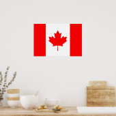Kanadische Flagge Red Maple Leaf Poster (Küche)