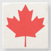 Kanadische Flagge Rote-Ahorn-Steinküste Steinuntersetzer (Vorderseite)