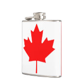 Kanadische Flagge Roter Ahornblätterkolben Flachmann (Links)