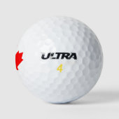 Kanadische Flagge Roter Ahornblättriger Golfball (Logo)