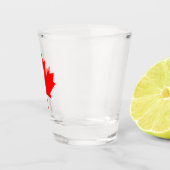 Kanadische Flagge Roter Ahornblättriger Schnapsglas (Rechts)