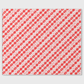 Kanadische Flagge - Rottypografie Geschenkpapier (Flach)