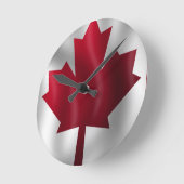 kanadische Flagge Runde Wanduhr (Winkel)