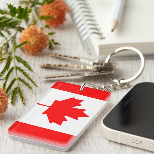 Kanadische Flagge Schlüsselanhänger (Vorderseite rechts)