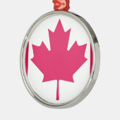 kanadische Flagge Silbernes Ornament (Links)