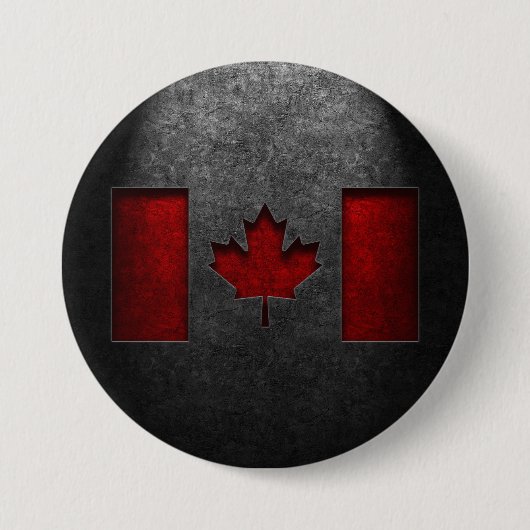 Kanadische Flagge Steinstruktur Button (Vorderseite)