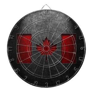 Kanadische Flagge Steinstruktur Dartscheibe