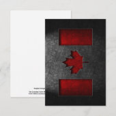 Kanadische Flagge Stone Textur Dankeskarte (Vorne/Hinten)