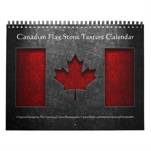 Kanadische Flagge Stone Textur Kalender (Titelbild)