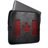 Kanadische Flagge Stone Textur Laptopschutzhülle (Vorne Rechts)