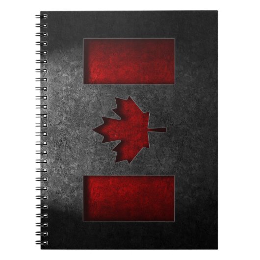 Kanadische Flagge Stone Textur Notizblock (Vorderseite)