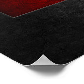 Kanadische Flagge Stone Textur Poster (Ecke)