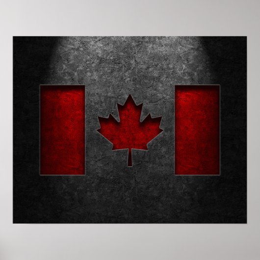 Kanadische Flagge Stone Textur Poster (Vorne)