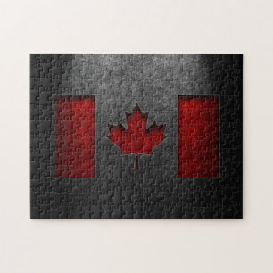 Kanadische Flagge Stone Textur Puzzle