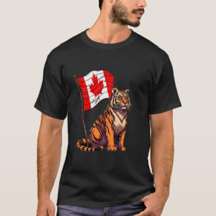 Kanadische Flagge Tiger Kanadischer Stolz Kanadisc T-Shirt