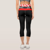 Kanadische Flagge überprüft und kanadische Sportar Capri Leggings (Rückseite)