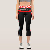 Kanadische Flagge überprüft und kanadische Sportar Capri Leggings (Vorderseite)