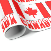 Kanadische Flagge und Kanada Geschenkpapier (Rolleneckpunkt)