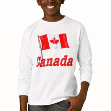 Kanadische Flagge und kanadischer Text