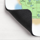 Kanadische Flagge und Karte Mousepad (Ecke)
