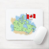 Kanadische Flagge und Karte Mousepad (Mit Mouse)