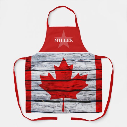 Kanadische Flagge und Name der Sternenfamilie Schürze (Vorderseite)