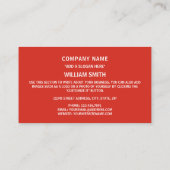 Kanadische Flagge und Wappen, Flagge Kanadas Visitenkarte (Rückseite)