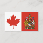 Kanadische Flagge und Wappen, Flagge Kanadas Visitenkarte (Vorderseite)