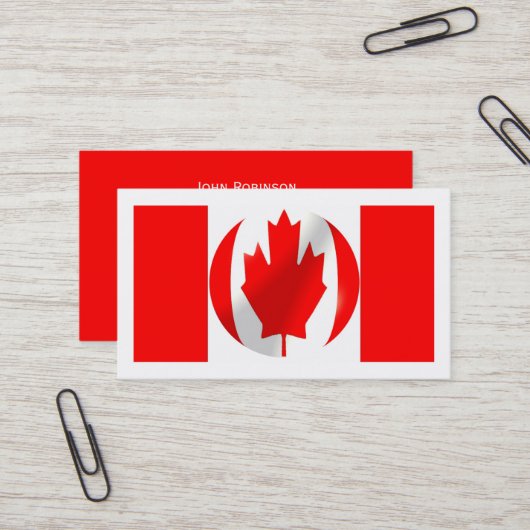 kanadische Flagge Visitenkarte (Vorderseite/Rückseite Beispiel)