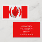 kanadische Flagge Visitenkarte (Vorne/Hinten)