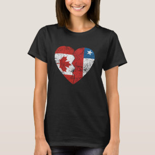 Kanadische Flaggen - Herz Kanadas - Chile Roots V T-Shirt