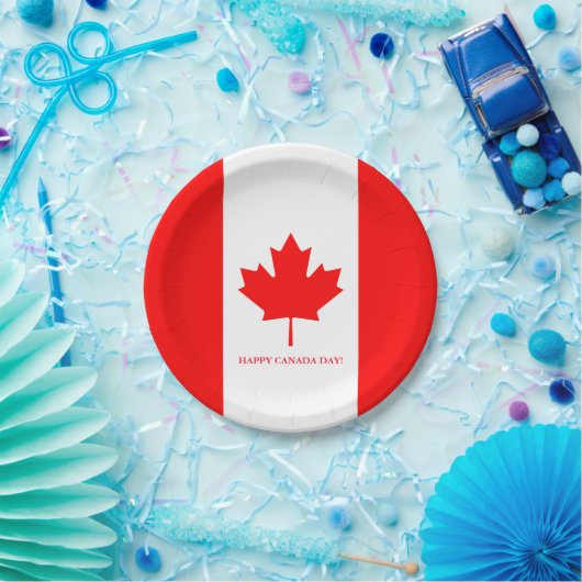 Kanadische Flaggen-Papier-Party-Teller für Kanada- Pappteller (Party)