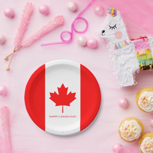 Kanadische Flaggen-Papier-Party-Teller für Kanada- Pappteller (Party)