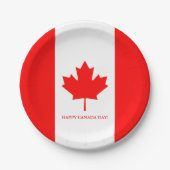 Kanadische Flaggen-Papier-Party-Teller für Kanada- Pappteller (Vorderseite)