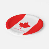 Kanadische Flaggen-Papier-Party-Teller für Kanada- Pappteller (Schrägansicht)