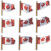 Kanadische Flaggen - Reihe II Aufkleber (Vorderseite)