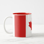 Kanadische Flaggen-Tasse Zweifarbige Tasse (Links)