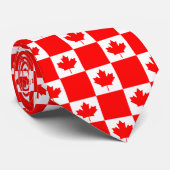 Kanadische Flaggenmuster Krawatte (Gerollt)