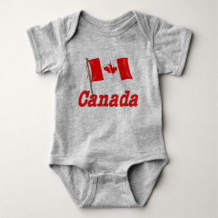 Kanadische Flaggenwinde Baby Strampler