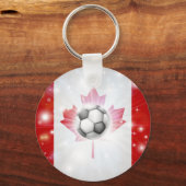 Kanadische Fußballflagge Schlüsselanhänger (Vorderseite)