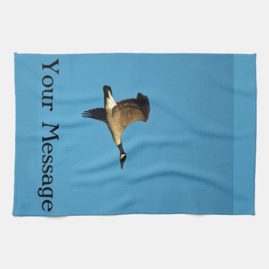 Kanadische Gans auf dem Flug Geschirrtuch (Horizontal)