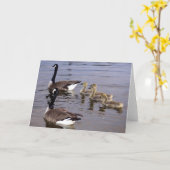Kanadische Gans-Familie Karte (Gelbe Blume)