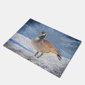 Kanadische Gans im Schnee Fußmatte (Schrägansicht)