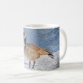 Kanadische Gans im Schnee Kaffeetasse (VorderseiteRechts)