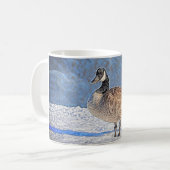 Kanadische Gans im Schnee Kaffeetasse (Vorderseite Links)