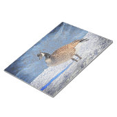 Kanadische Gans im Schnee Notizblock (angewinkelt)